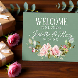 Basil und Roses Wedding Tabletop Plaque Fotoplatte