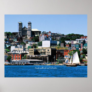 Basilica on the Shoreline in St. John's Poster