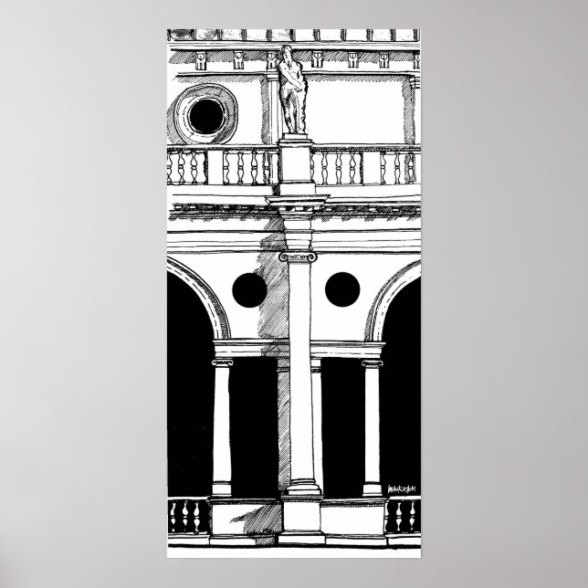 Basilica Palladiana Kunstvoll wandern im Valle Ver Poster (Vorne)