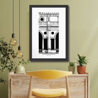 Basilica Palladiana Vicenza Tintenzeichnung Poster