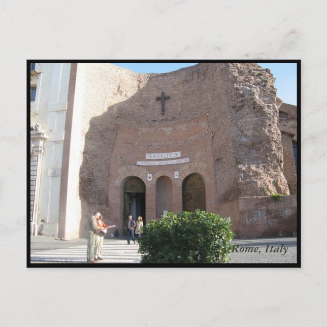 Basilica Rom, Italien Postkarte (Vorderseite)