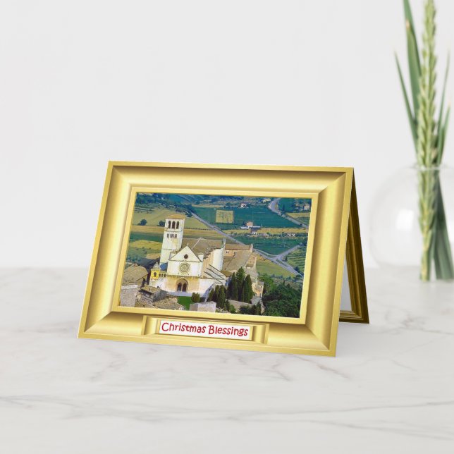 Basilika, Assisi, Italien Feiertagskarte (Vorderseite)