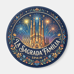 Basilika der Heiligen Familie Spanien Magnet
