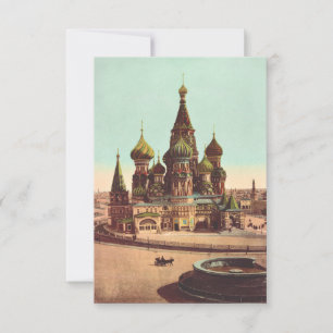 Basilika-Kathedrale am Roten Platz Moskau Dankeskarte