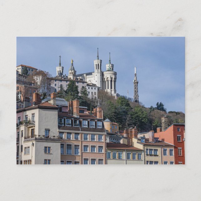 Basilika Notre-Dame de Fourvière #2 Postkarte (Vorderseite)