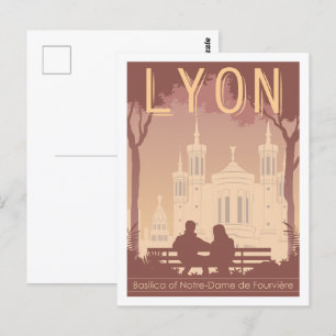 Basilika Notre Dame Lyon Berühmter Reiseort Postkarte