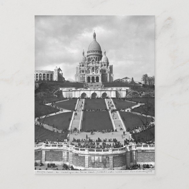 Basilika Sacre-Coeur, Montmartre, 1876-1910 Postkarte (Vorderseite)