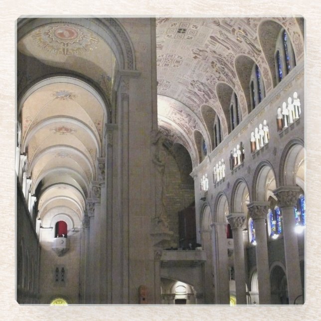 Basilika Sainte Anne de Beaupre, Quebec, Kanada Glasuntersetzer (Vorderseite)