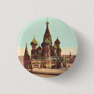 Basilika St. Basil, Roter Platz Moskau Button