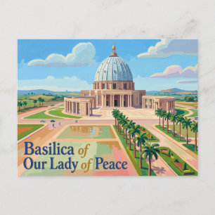 Basilika Unserer Lieben Frau des Friedens Elfenbei Postkarte