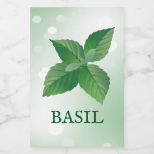 Basilikum-Kräuterlabel Lebensmitteletikett