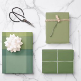 Basilikum- und Dill-Einwickelpapier-Set mit 3 flac Geschenkpapier Set
