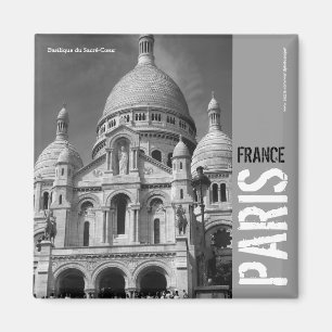 Basilique du Sacré-Coeur Paris France Square Magne Magnet