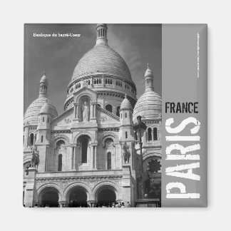 Basilique du Sacré-Coeur Paris France Square Magne Magnet
