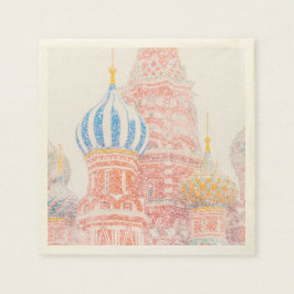 Basilische Kathedrale im Schneesturm Serviette