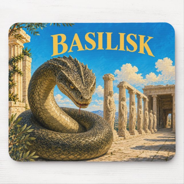Basilisk, Gothic Fantasy Monster Mousepad (Vorne)