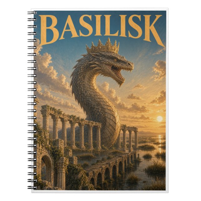 Basilisk, Gothic Fantasy Monster Notizblock (Vorderseite)