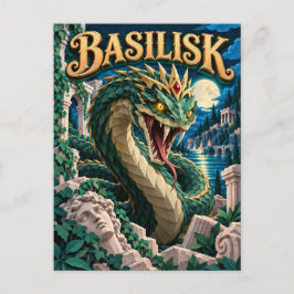 Basilisk, Papier-Schnitt-Monster Postkarte