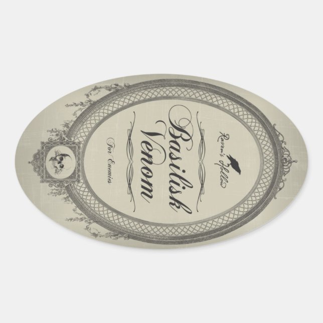 Basilisk Venom Halloween-Jar-Aufkleber Ovaler Aufkleber (Vorderseite)