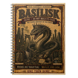 Basilisk, Vintage Zirkusmonster Notizblock