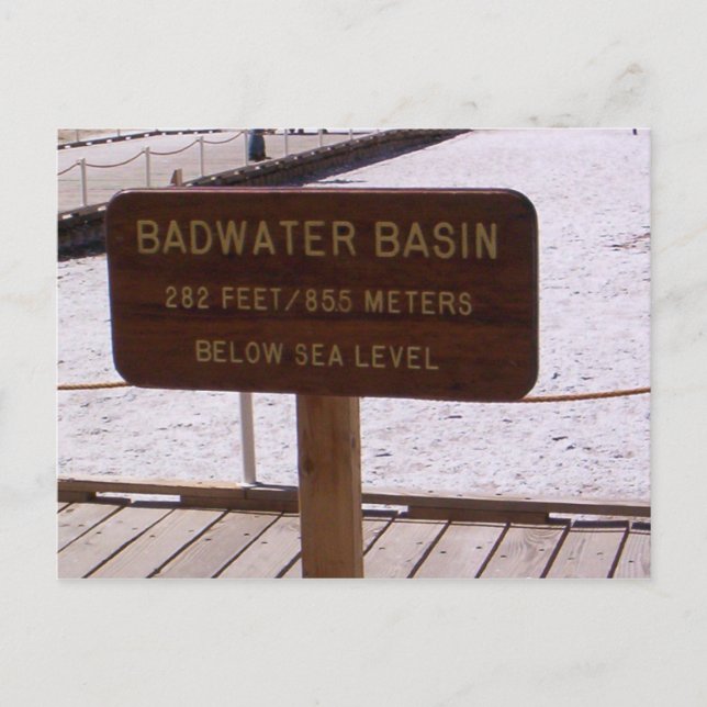 Basin-Schild Postkarte (Vorderseite)