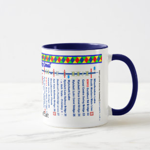 Basingstoke Kanal-Weg-Karte (2 von 2) Tasse