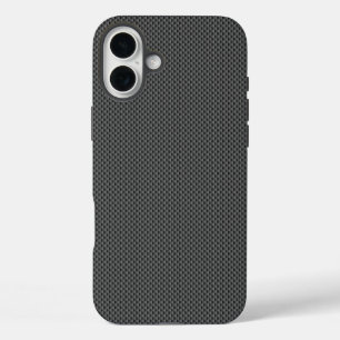 Basis für schwarze Kohlenstofffasern iPhone 16 Plus Hülle