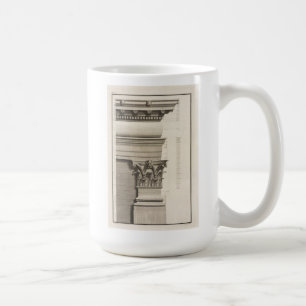 Basis, Hauptstadt und Entablature des Pilaster Kaffeetasse