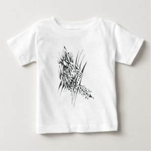 Basisch Schwarz Weiße Abstrakte Stammes-Tattoo-Kun Baby T-shirt