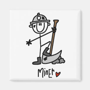 Basische Bergmann-T-Shirts und Geschenke Magnet