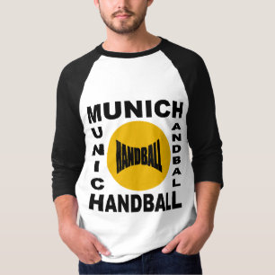 Basisches Raglan-Schwarz-Shirt MÜNCHEN HANDBALL T-Shirt