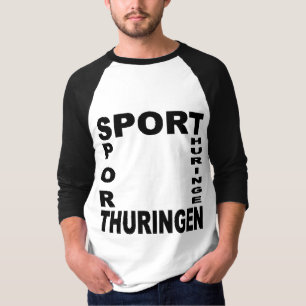 Basisches Raglan-Schwarz-Shirt SPORT THURINGEN T-Shirt