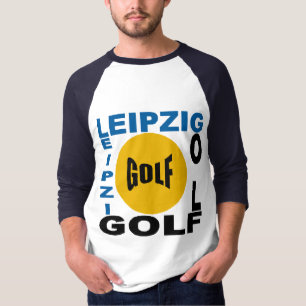 Basisches Raglan-Weiß/Marine LEIPZIG GOLF-T-Shirt T-Shirt