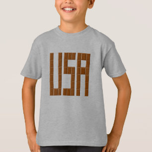 Basisches T-Shirt für US-SCHOKOLADENSTAHLKINDER