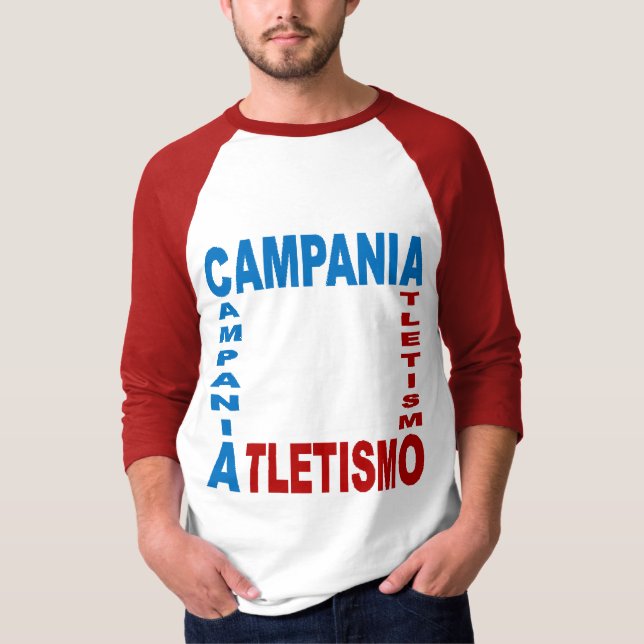 Basisches T-Shirt Raglan CAMPANIA ATLETISMUS (Vorderseite)