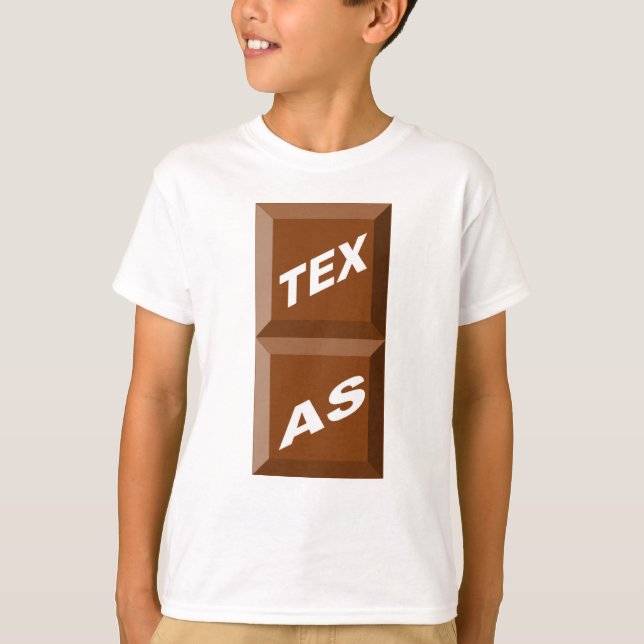 BASISCHES WEISSES SHIRT TEXAS CHOCOLATE (Vorderseite)