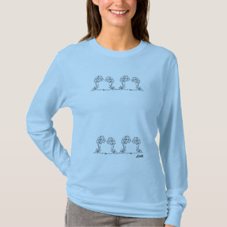 Basiskleid mit langen Ärmeln : Frühlingsblumen T-Shirt
