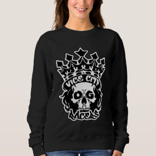 Basisschwenkpullover für Damen mit King Skull Logo Sweatshirt