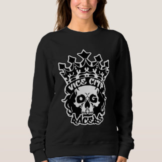 Basisschwenkpullover für Damen mit King Skull Logo Sweatshirt