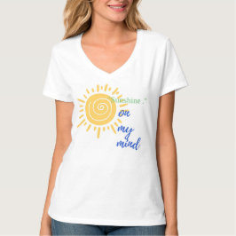 Basist-Shirt mit V-Ausschnitt für Damen Sunshine O T-Shirt