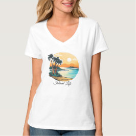 Basist-Shirt mit V-Ausschnitt für Damen T-Shirt