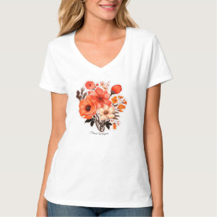 Basist-Shirt mit V-Ausschnitt für Damen T-Shirt