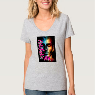 Basist-Shirt mit V-Ausschnitt für Damen T-Shirt