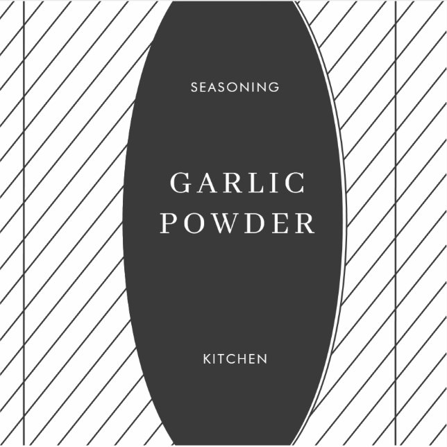 Basistext Minimal Kitchen Pantry Jar Label (Vorderseite)