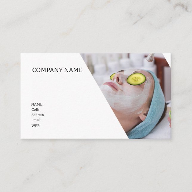 BASISVORLAGE WELLNESS-CENTER DER GESCHÄFTSKARTE VISITENKARTE (Vorderseite)