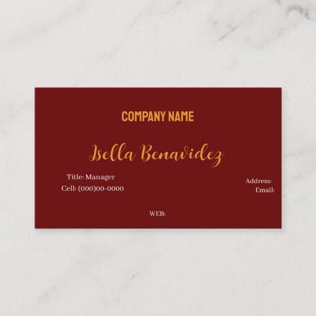 BASISVORLAGENKARTE VISITENKARTE (Vorderseite)