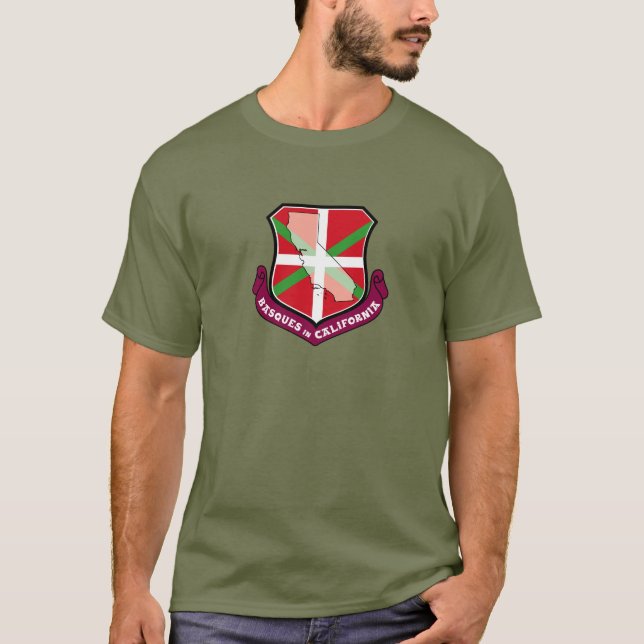 Basken in Kalifornien, Ikurriña Wappen: T-Shirt (Vorderseite)