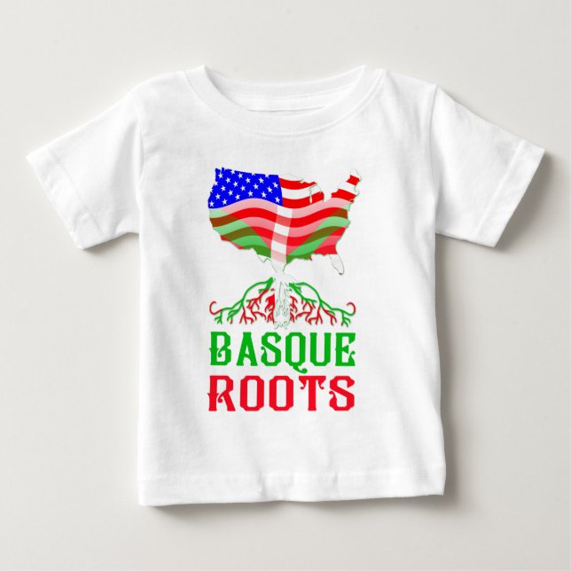 Baskenamerikanische Wurzeln Baby T-shirt (Vorderseite)