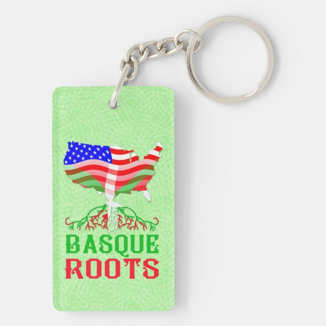 Baskenamerikanischer Roots Keyring Schlüsselanhänger (Rückseite)