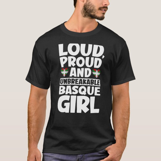 Baskenflagge Proud Basques Männer und Frauen T-Shirt (Vorderseite)